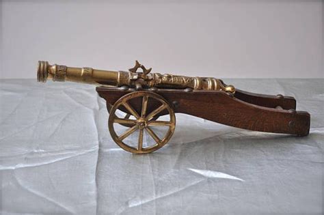 Vintage Miniature Brass Cannon Made In Holland Etsy Vintage