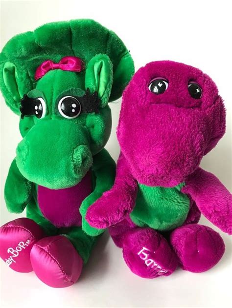 3 pcs/ lot free shipping toys benny purple barney plush toy cartoon soft doll great child gift. Barney Baby Bop Plush Lot Stuffed Animal 14 inch Vintage ...