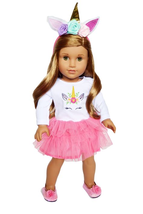 my brittany s pink unicorn outfit for american girl dolls and my life as dolls 18 inch doll