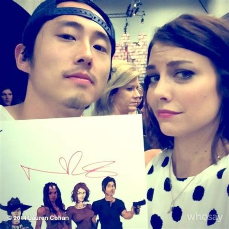 Steven Yeun And Lauren Cohan Took A Snap With Graphic Art Inspired By