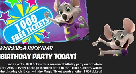 Chuck E Cheese Birthday Party Package Prices Susanne Martell