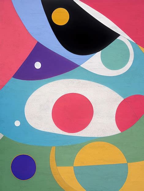 Premium Photo Colorful Abstract Painting Geometric Shapes Modernist