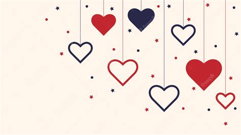 Premium Vector Postcard With Hearts And Stars Wallpaper Background