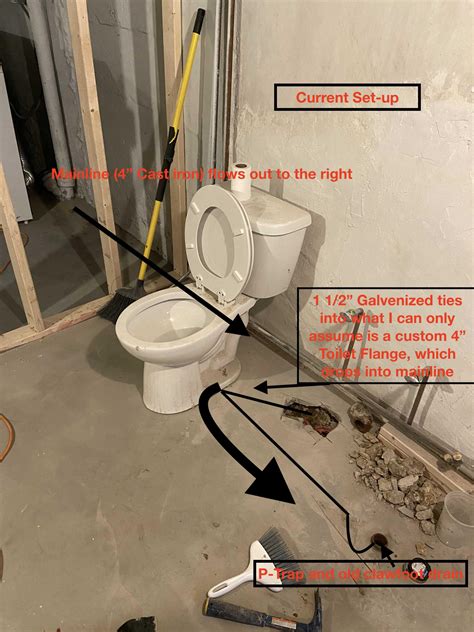 Plumbing Properly Updating Drains For Basement Bathroom Update Love