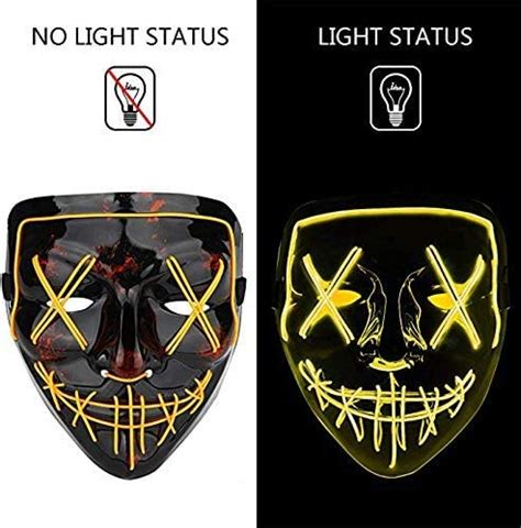 Led Purge Mask Halloween Led Mask Light Up Mask For Festival Cosplay
