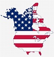 Flag Map Of Canada And United States - Usa Canada Flag Map - Free ...