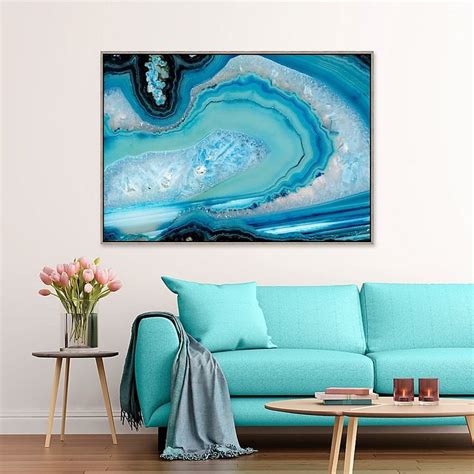 Blue Geode 3175 Inch X 4375 Inch Canvas Wall Art Bed Bath And Beyond