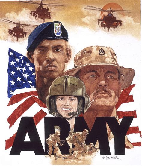 Us Army Painting By Chuck Hamrick Pixels