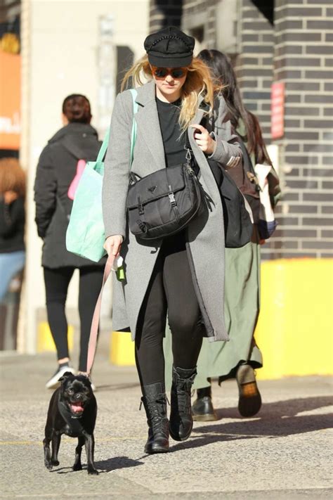 Dakota Fanning Walking Her Dog 15 Gotceleb