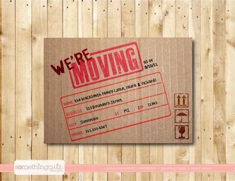 Were Moving Cardboard Box Moving Announcement Postcard Moving