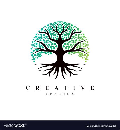 Creative Tree Logo Design Royalty Free Vector Image