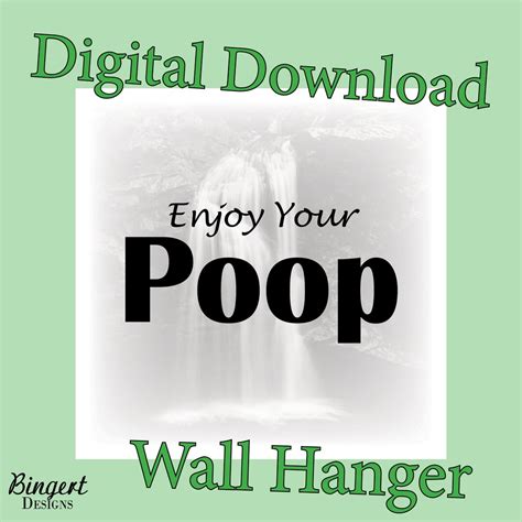 Bathroom Wall Hanger Enjoy Your Poop Etsy
