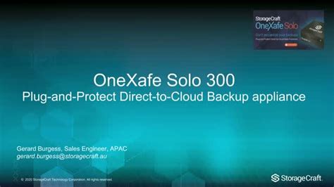 New Plug And Protect Direct To Cloud Data Protection Appliance Onexafe Solo
