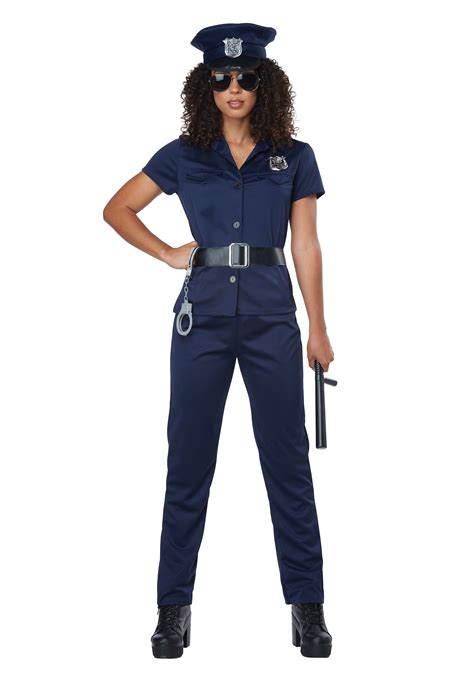 Womens Police Officer Costumes Halloween Policewoman Cosplay Uniform Cop Outfit