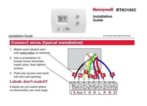 The wiring for your honeywell thermostat depends on the functions of your heating and cooling system. Honeywell rth3100c installation issues - DoItYourself.com Community Forums