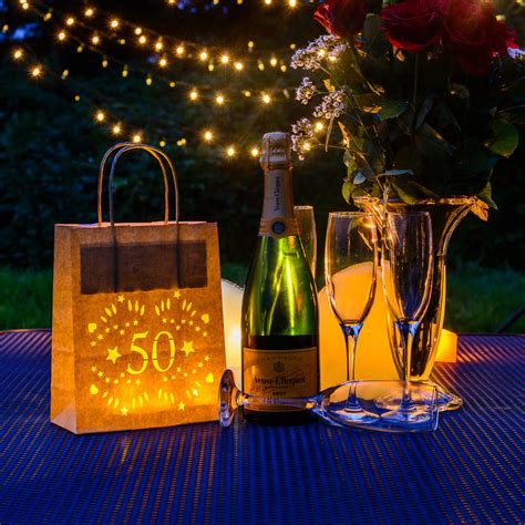 While everyone else is busy in having fun, the responsibility decorations can light up the house and set the mood for the party for everyone. 50th Birthday, Party Decoration Lantern Bag By Baloolah ...