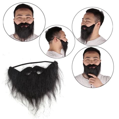 Fashion 1pc Funny Costume Party Male Man Halloween Beard Facial Hair Disguise Game Black