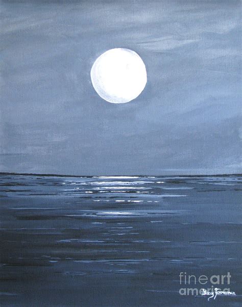 Silver Moon Painting By Stacey Zimmerman