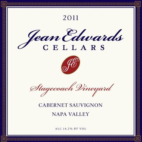 2015 Jean Edwards Cellars Cabernet Sauvignon Stagecoach Vineyard