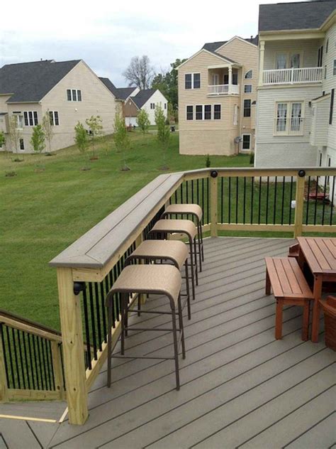 Wood, metal, stone, glass, cable railing and more! 50+ Awesome Deck Railing Ideas for Your Home #deckrailing #deckrailingideas #homedecor | Deck ...