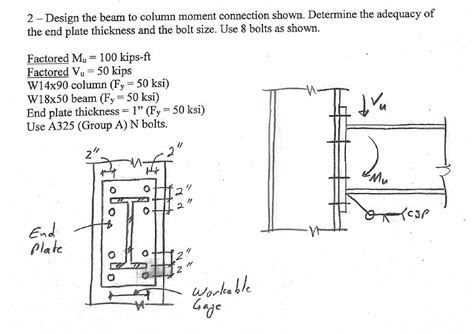 Solved Steel Design Aisc Lrfd 2 Design The Beam To Column