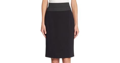 Akris Punto Synthetic Elements High Waist Pencil Skirt In Black Lyst