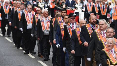 Orange Marches Take Place In Glasgow Bbc News