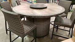 Costco! AGIO 7 PC High Dinning Set with FIRE TABLE! $1299!!!