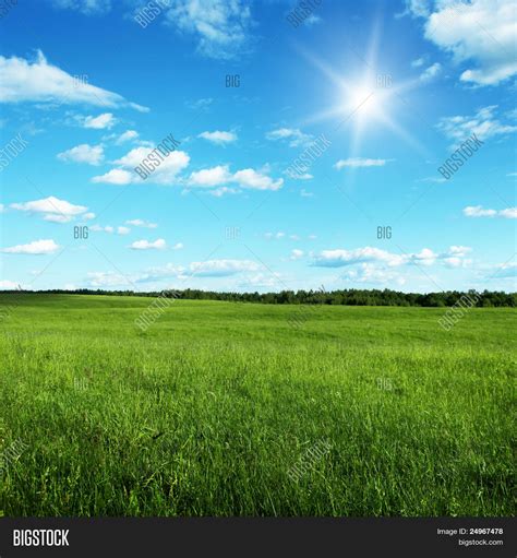 Blue Sky Sun Summer Image And Photo Free Trial Bigstock