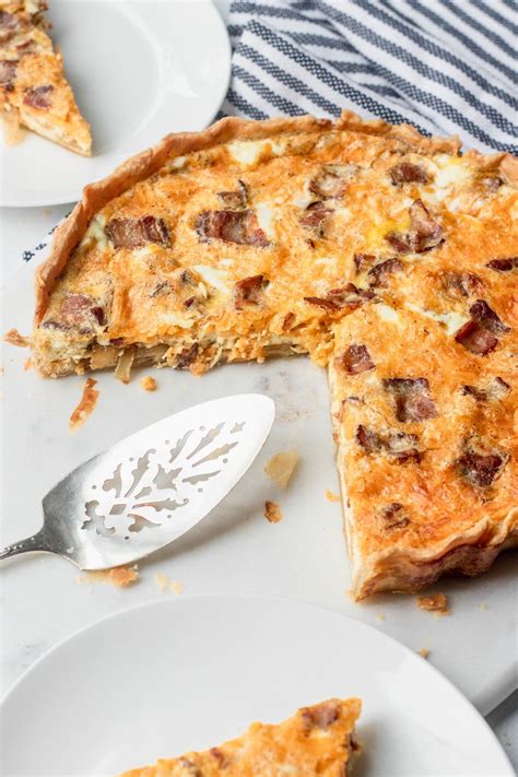 Cheddar Bacon And Caramelized Onion Quiche Good Things Baking Co
