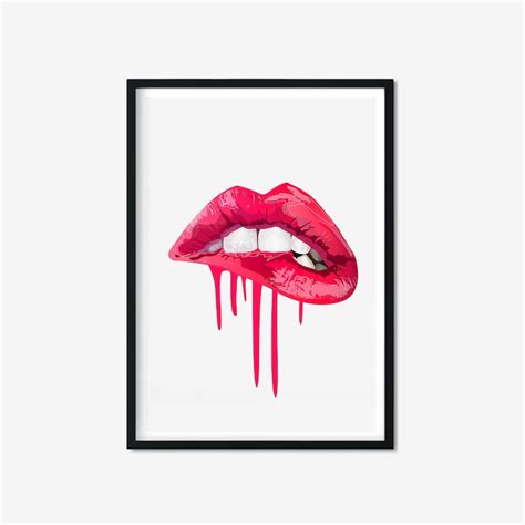 Lips Print Prints Lips Art Prints Lips Wall Art Art T Etsy
