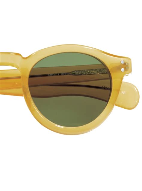 Bold Round Sunglasses In Translucent Yellow The Ben Silver Collection