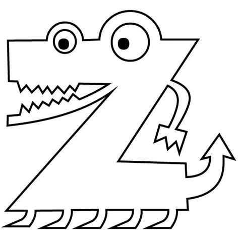 Letter Z Alphabet Coloring Pages 3 Free Printable Kids Page Z Is For