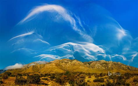 Cirrus Clouds Over Guadalupe Mountains National Park Texas Bing