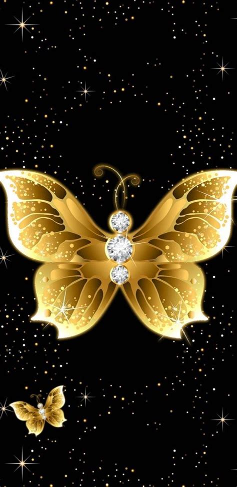 Gold Butterfly Wallpaper Download Mobcup