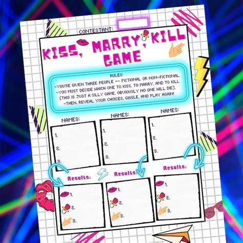 Kiss Marry Kill Etsy
