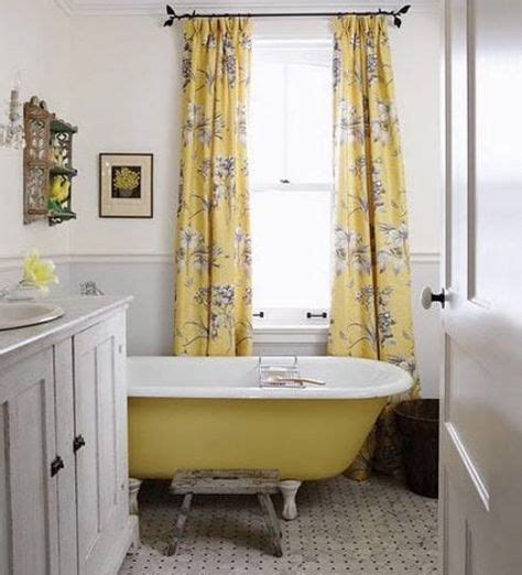 Yellow Tub Yellow Bathrooms Shabby Chic Bathroom Home