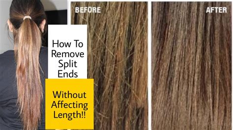 How To Get Rid Of Split Ends Without Affecting Length Youtube