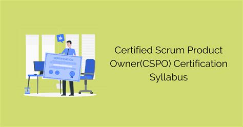 Certified Scrum Product Owner Cspo Certification Syllabus