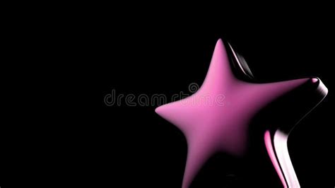 3d Pink Star On Color Background Render And Illustration Of Golden