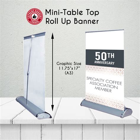 Mini Tabletop Desktop Portable Roll Up Retractable Banner Etsy