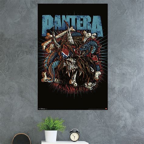 Trends International Pantera Rocker Skull Paper Print Wayfair