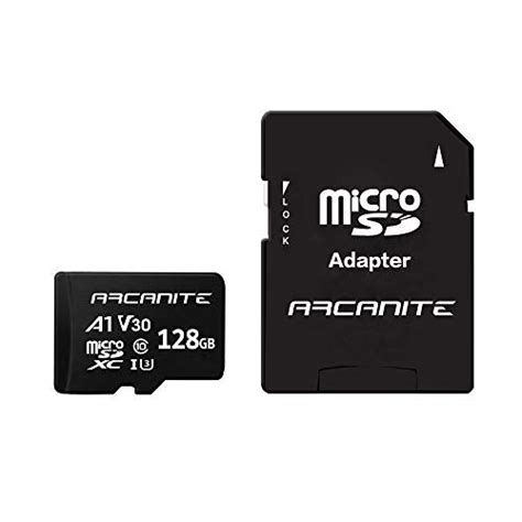 Arcanite 128gb Microsdxc Memory Card With Adapter A1 Uhs I U3 V30