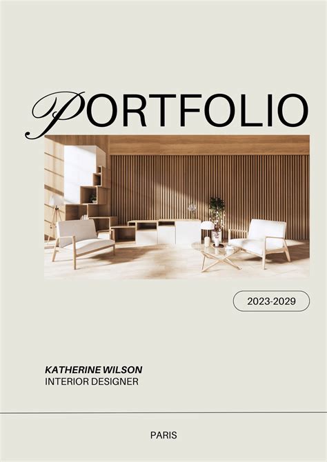Interior Design Portfolio Cover Page