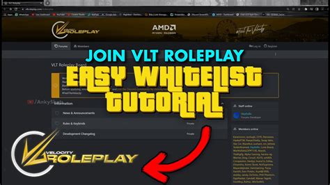 How To Get Whitelist On Vlt Roleplay Server Gta Roleplay Velocity