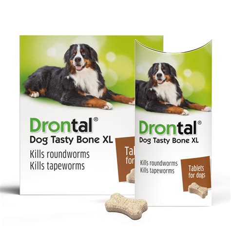 Drontal Tasty Bone Xl Dog Wormer Tablets Worming For Dogs