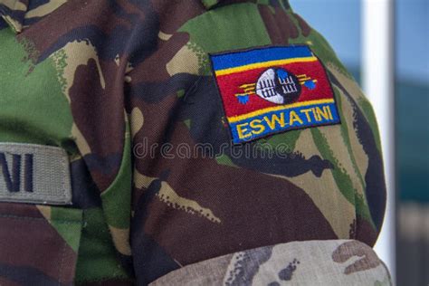 Male Wearing The National Army Uniform Of Eswatini A County In South