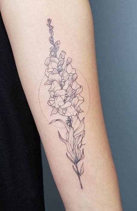 Gladiolus Watercolor Tattoo