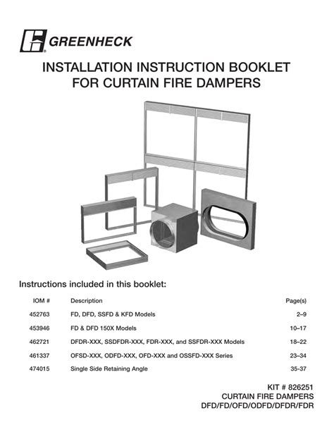 Ionization smoke alarms sold in california must carry the state. Curtain Fire Damper Installation Booklet