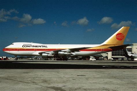 Continental Airlines 747 Postcard Raviation